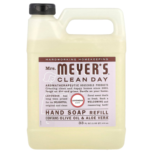 Mrs. Meyers Clean Day, запасной блок мыла для рук, лаванда, 975 мл (33 жидк. унции)