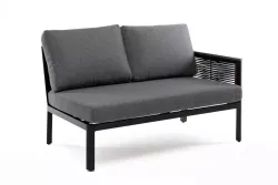 "Париж" модуль диванный левый, двухместный, цвет серый