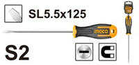 Oтвëртка плоская SL5.5x100 мм INGCO HS685100 INDUSTRIAL