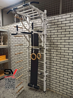 Монтаж шведской стенки Sv Sport в бетонные, кирпичные стены