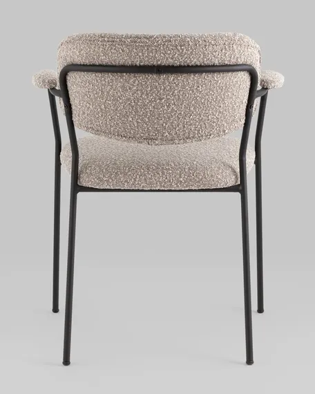 Стул Carol с подлокотниками, серое букле