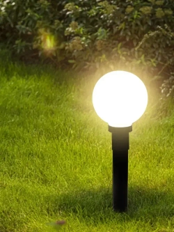 Светильник уличный НТУ садовый Шар белый. Фонарь на столб D200mm. Е27. IP54