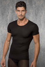 Мужская обтягивающая футболка в мелкий рубчик Doreanse Ribbed Modal (Размер: S) (Цвет: темно-синий)