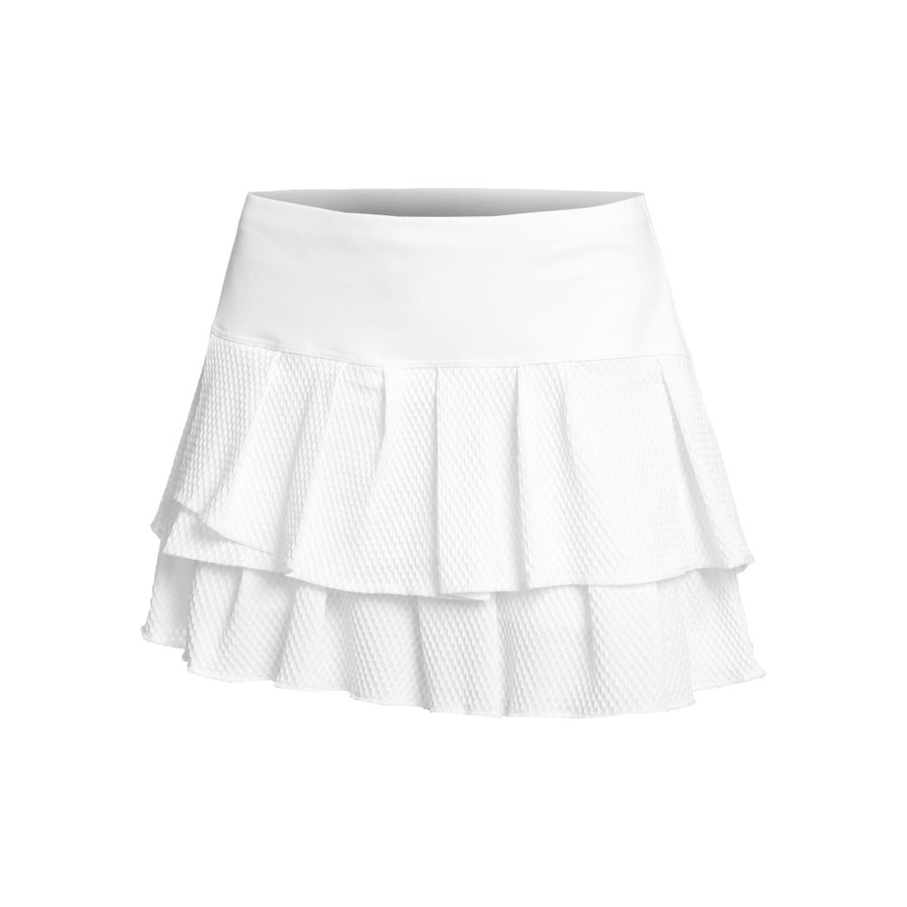 Женская теннисная юбка Lucky in Love Wavy Pleat Tier Skirt Women - White