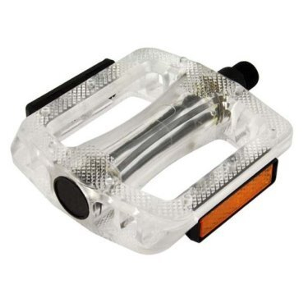Педали FEIMIN FP-801clear,110*100мм,BMX,база пластик,стальная ось,327гр,прозрачные,подшипник