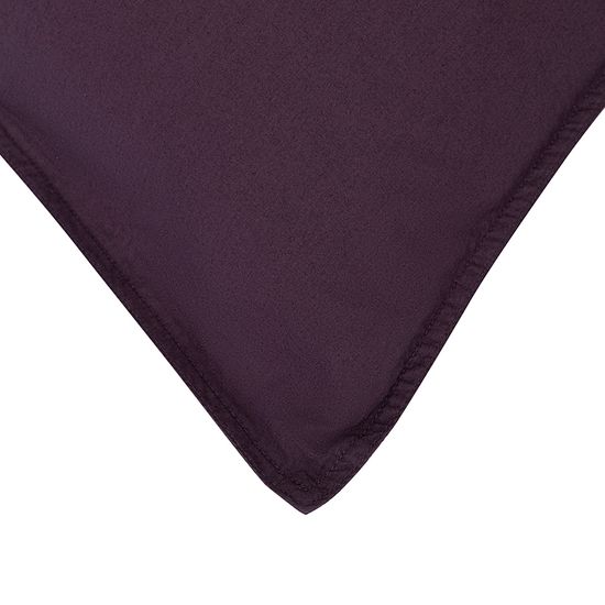 Комплект постельного белья из стираного перкаля сливового цвета из коллекции essential, 200х220 см