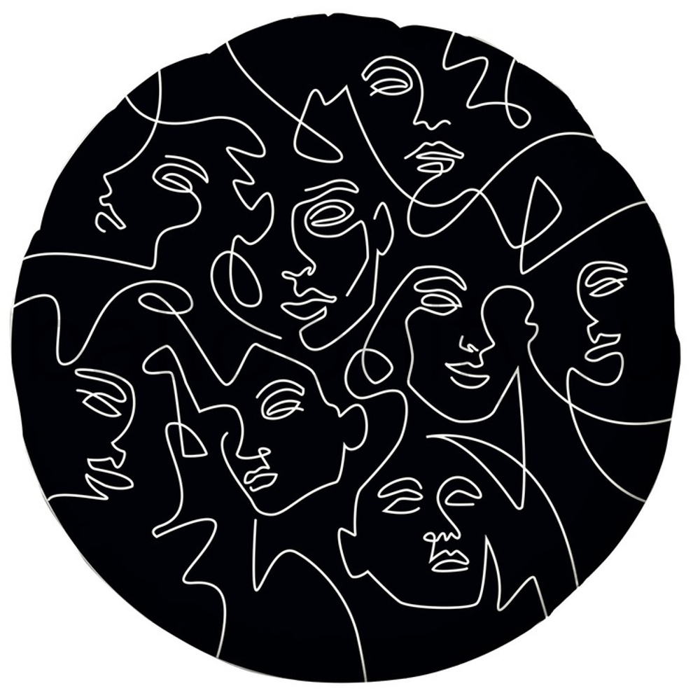 Фольгированная фигура, круг, Образ инверсия,18"/46СМ