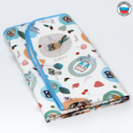 5164374 Клеенка 50*70 см., на резинке, арт. 0063, с окантовкой, рисунок "Совы", цвет МИКС