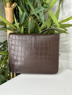 Сумка через плечо Hermes Steve Light из кожи крокодила
