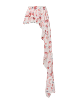 Корсет из шифона с воланом