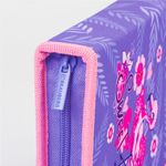 Пенал BRAUBERG, 1 отделение, ткань, 20х14 см, "Flamingo", 229279