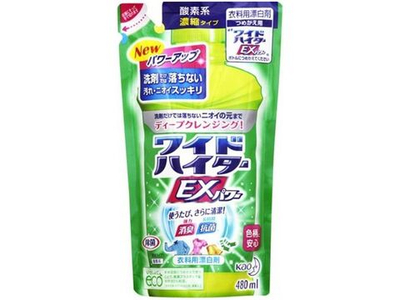 Пятновыводитель жидкий кислородный для цветных вещей 480 мл Attack Haiter EX Power KAO (мягкая упаковка)