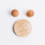 Деревянная солонка и перечница с подставкой из сибирского кедра. SP9