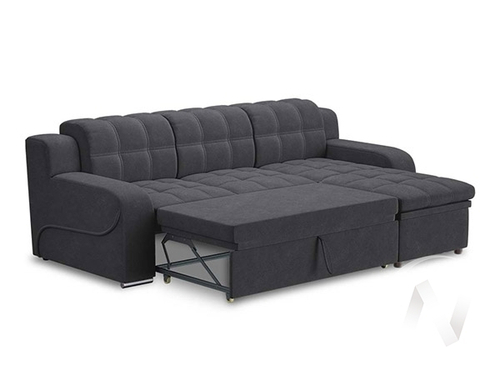 Диван угловой Жемчуг 2 (ДУ) LUMA 24 (графитовый)