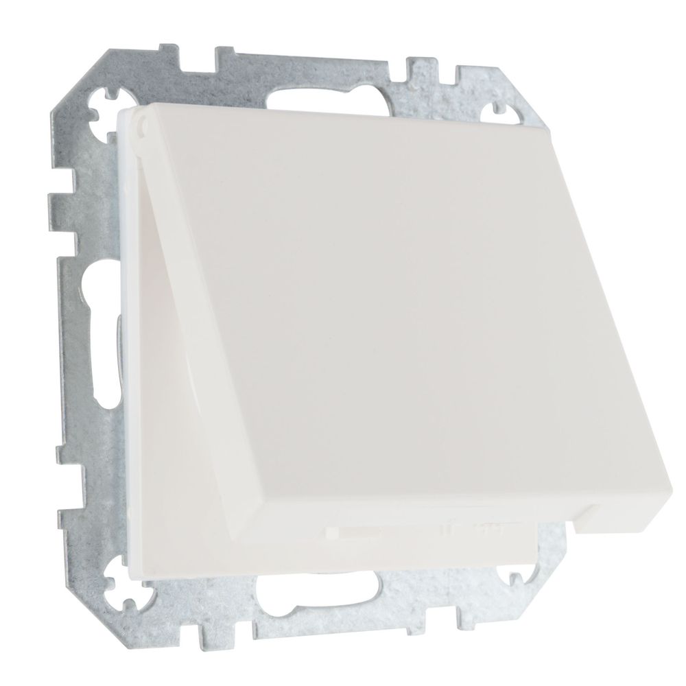 Розетка с заземлением с крышкой, 16А 250В IP44 LIREGUS RETRO IKL16-208-01.R/WWM белая матовая