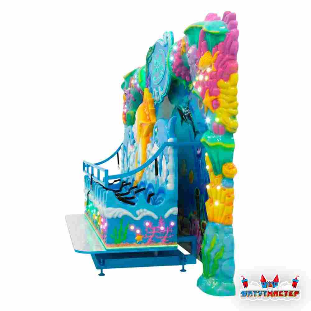 Аттракцион скамейка «Морские приключения», 10 мест,  4,85×1,65×3,1 м