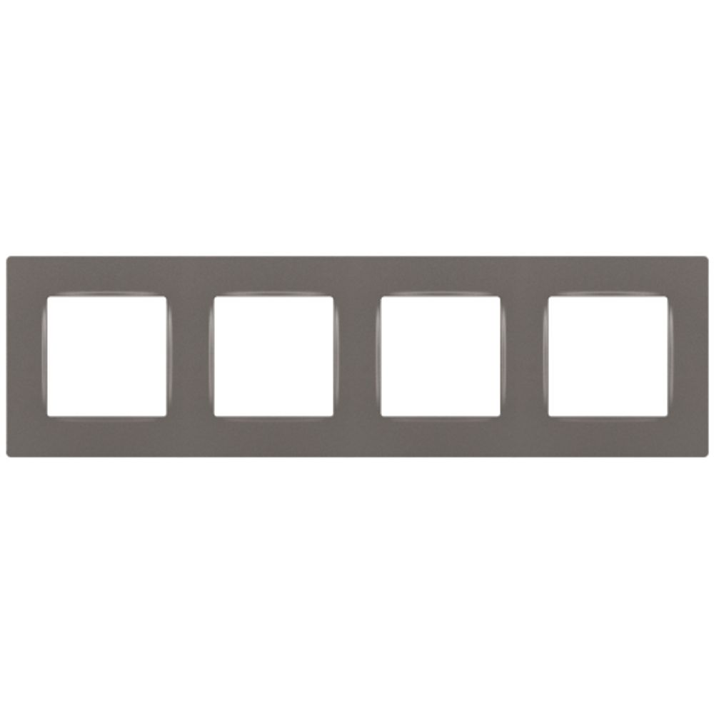 Рамка для розеток и выключателей ЭРА Серия 12 12-5204-16 на 4 поста, Классик, титан