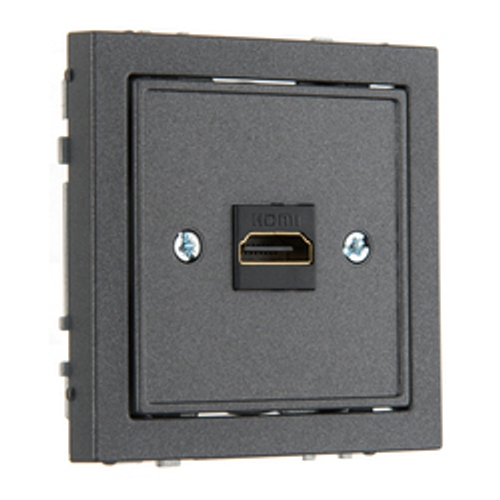 Встроенная розетка HDMI LIREGUS MODERN HDMI-001-01.M/BM антрацит матовый