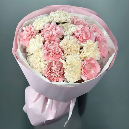 Букет из 17 нежных диантусов