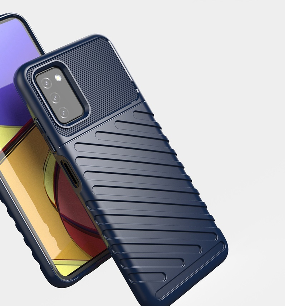 Чехол противоударный для смартфона Samsung Galaxy A03S, серия Onyx (синий цвет) от Caseport