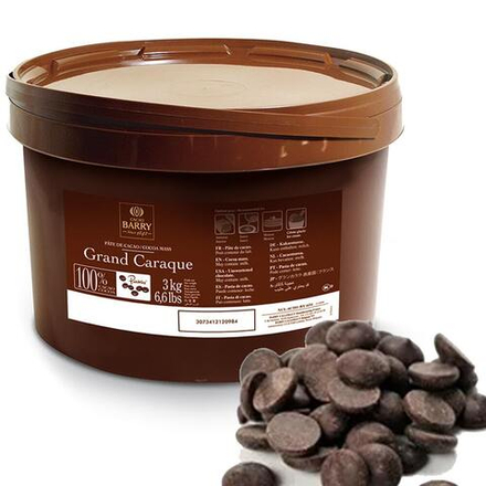 Тертая какао-масса в каллетах Cacao Barry Grand Caraque (1 кг)