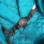 Прогулочная коляска BABALO J900 изумрудный текстиль на чёрной раме с сумкой на механической спинке