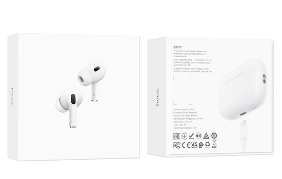 Гарнитура EW77 Bluetooth True Wireless Stereo Headset HOCO белая