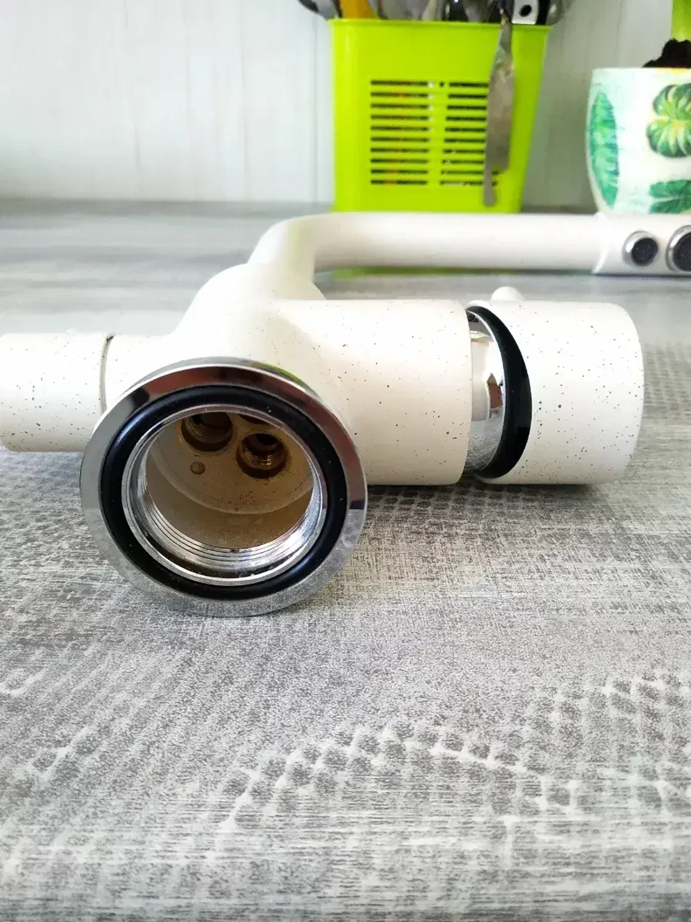 Смеситель для кухни с краном для фильтра L4055W-3 белый