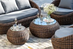 "Барселона" лаунж-зона из искусственного ротанга, цвет коричневый