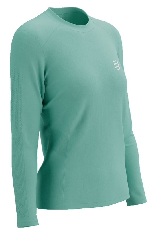Женская теннисная футболка (dł. Рукава) Compressport Performance Long Sleeve - Мятный