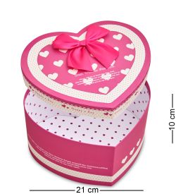 WG-54/1-D Коробка подарочная «Сердце» цв.красный
