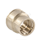 Муфта латунь никель переходная Ду 15х10 (1/2"х3/8") ВР/ВР VALFEX VF.240.N.012.038