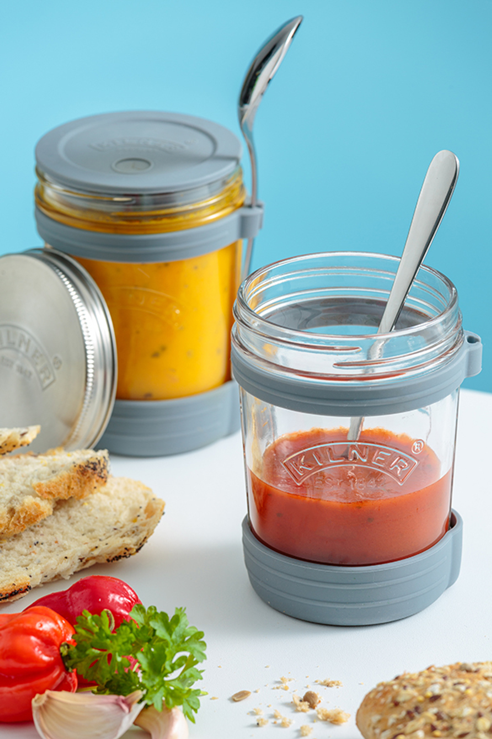 Набор из банки и ложки для супа 350 мл