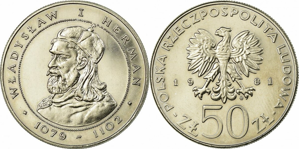Польша 50 злотых, 1981 Князь Владислав I Герман UNC