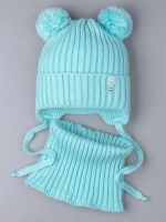 Шапка со снудом для девочки демисезонная