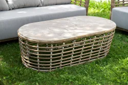 "Валенсия" лаунж-зона из искусственного ротанга, цвет соломенный