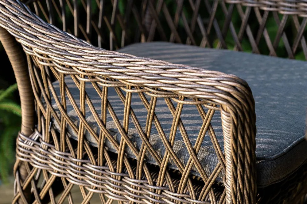 "Сицилия" обеденная группа плетеная, цвет коричневый