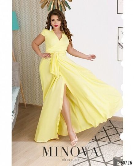 Платье 8573-1-желтый Minova Фото 2