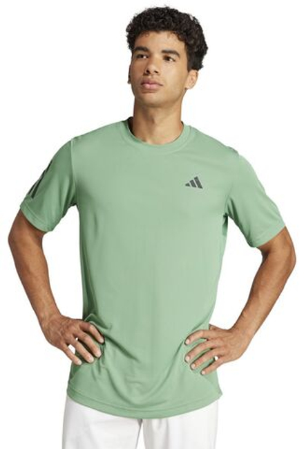 Мужская теннисная футболка Adidas Club 3-Stripes Tennis T-Shirt - green