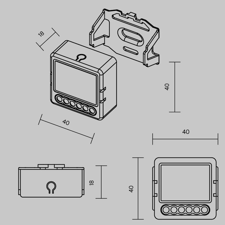Wi-Fi выключатель двухканальный (без нуля) Maytoni Technical Smart home MSN002