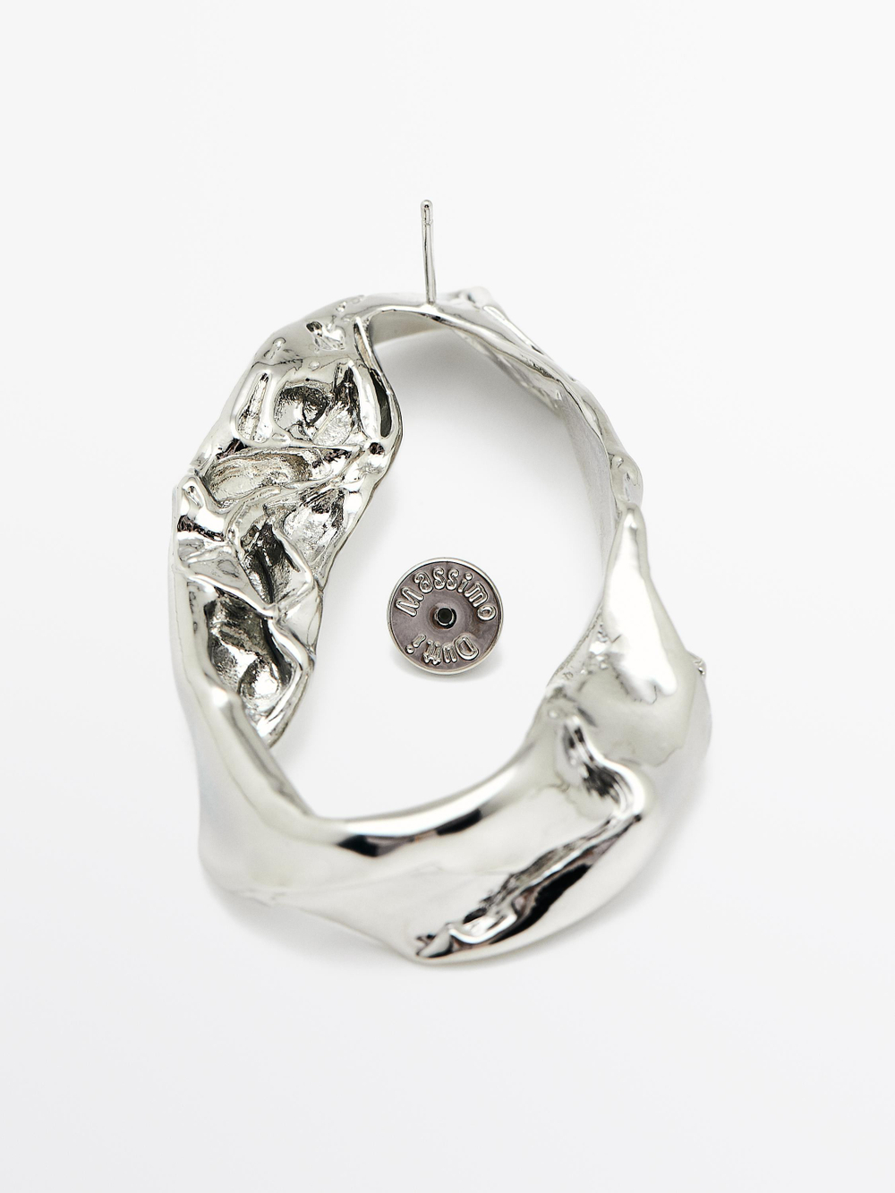 Massimo Dutti Большие серьги - Limited Edition, серебристый