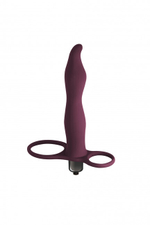 Вибро-насадка для двойного проникновения Pure Passion Flirtini (10 режимов) (Цвет: темно-фиолетовый)