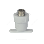 Угольник PP-R комбинированный белый Дн 25х1/2" НР с креплением PRO VALFEX 10121025-PRO