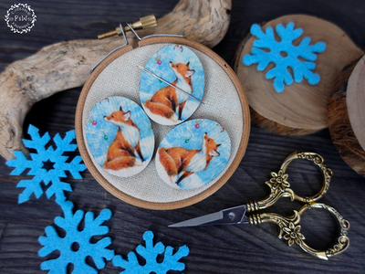 Магнит для игл "Лиса в лесу"