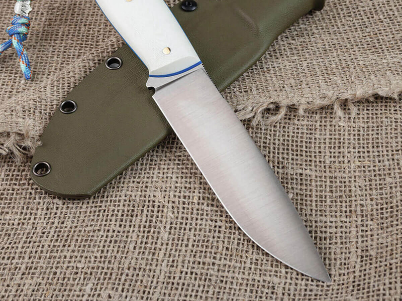 Нож для бушкрафта "Охотник", сталь VG-10/Elmax, рукоять G10 (белая)