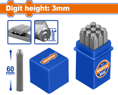 Набор цифровых перфораторов из 9 шт.