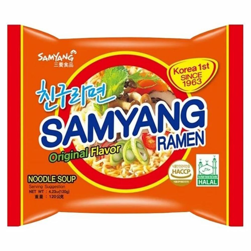 Лапша, SamYang, Оригинал острая говядина, 120г