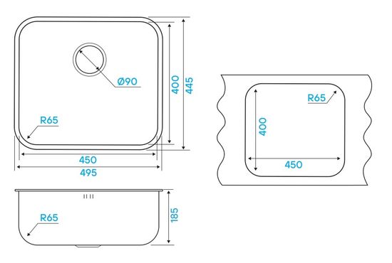 Кухонная мойка KUCHENSTERN RUND 50