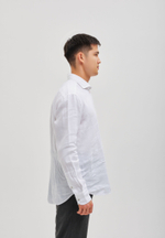 Рубашка мужская лен SHANYRAQ WHITE