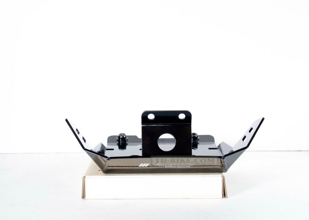 Skid Plate for Honda CRF300Rally (2021-UP). Aluminium, 4mm. Black (Gloss)